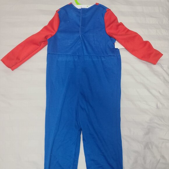 Super Mario coverall Halloween Costume Size 2T toddler (NEW) - Picture 4 of 8